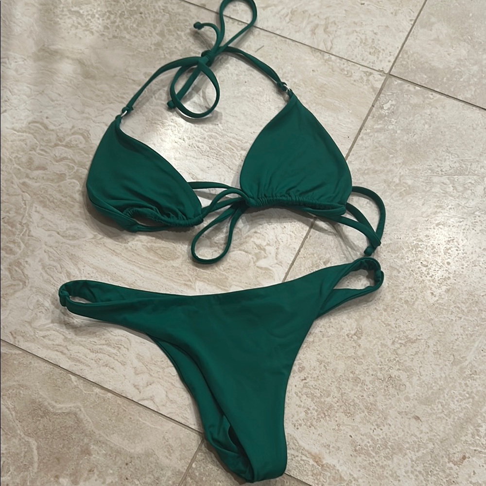 Green Toast Swim Triangle Bikini Set